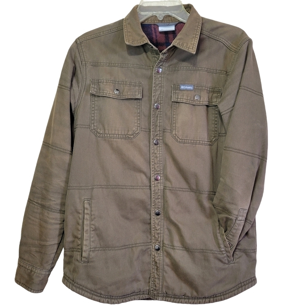 COLOMBIA Canvas Coat With Flannel Lining Size Small